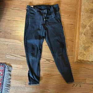 Gap Jean black size 33/16 r universal jeggings high rise